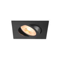 SLV Lámpara de techo empotrable New Tria, negra, aluminio, longitud 8,2 cm