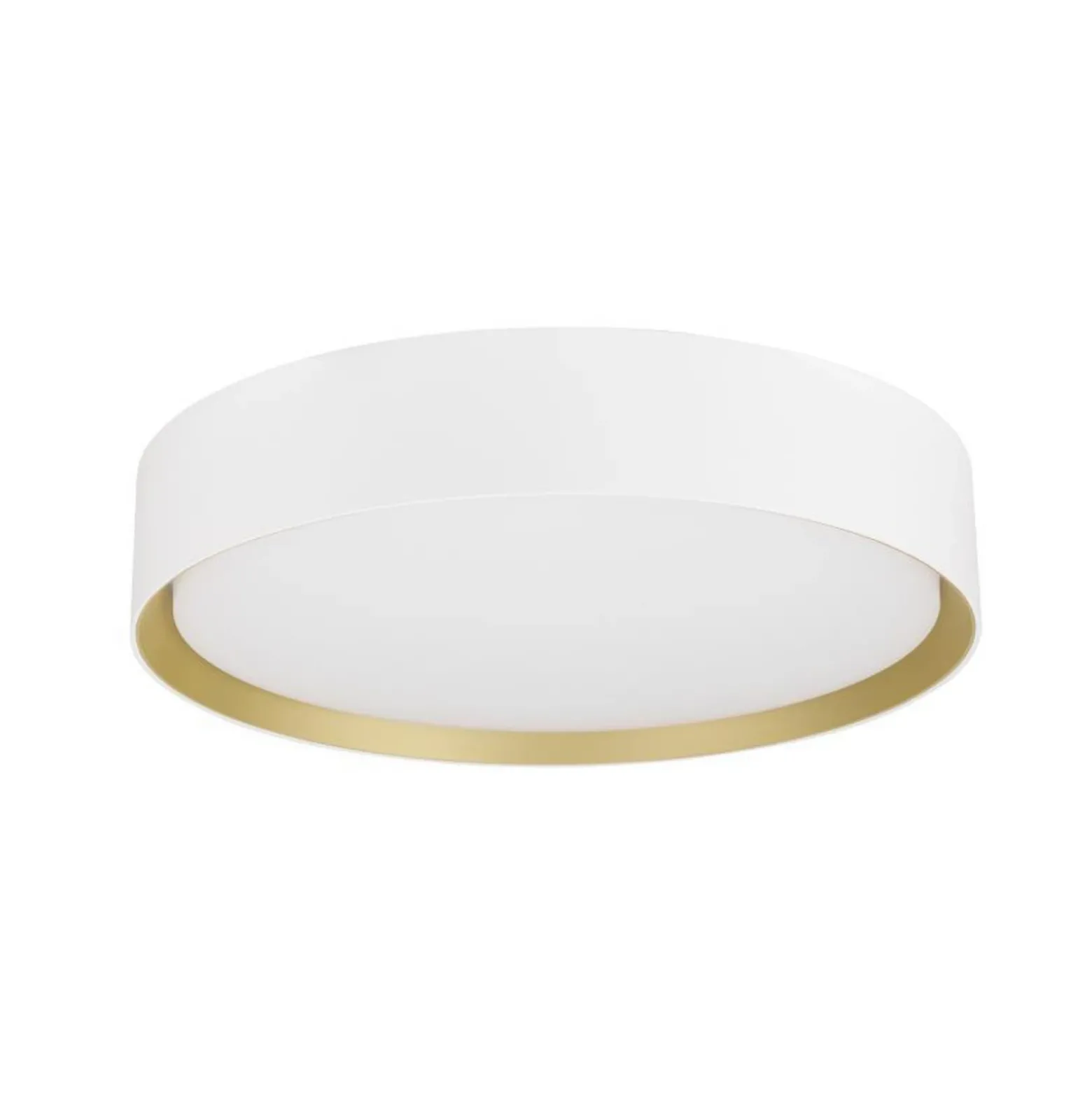 SLV Lámpara LED de techo Decona, Ø 30 cm, blanco/dorado, metal