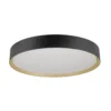 SLV Lámpara LED de techo Decona, Ø 42 cm, negro/dorado