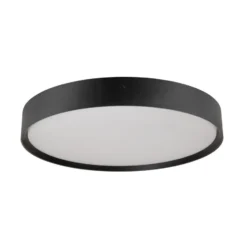 SLV Lámpara LED de techo Decona, Ø 42 cm, negro, metal, CCT