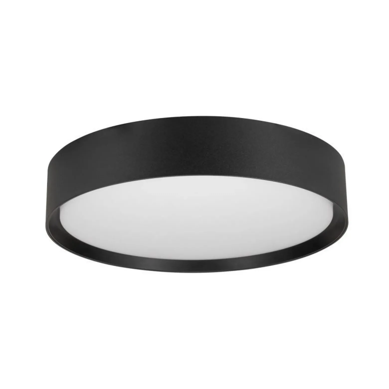 SLV Lámpara LED de techo Decona, Ø 30 cm, negro, metal, CCT