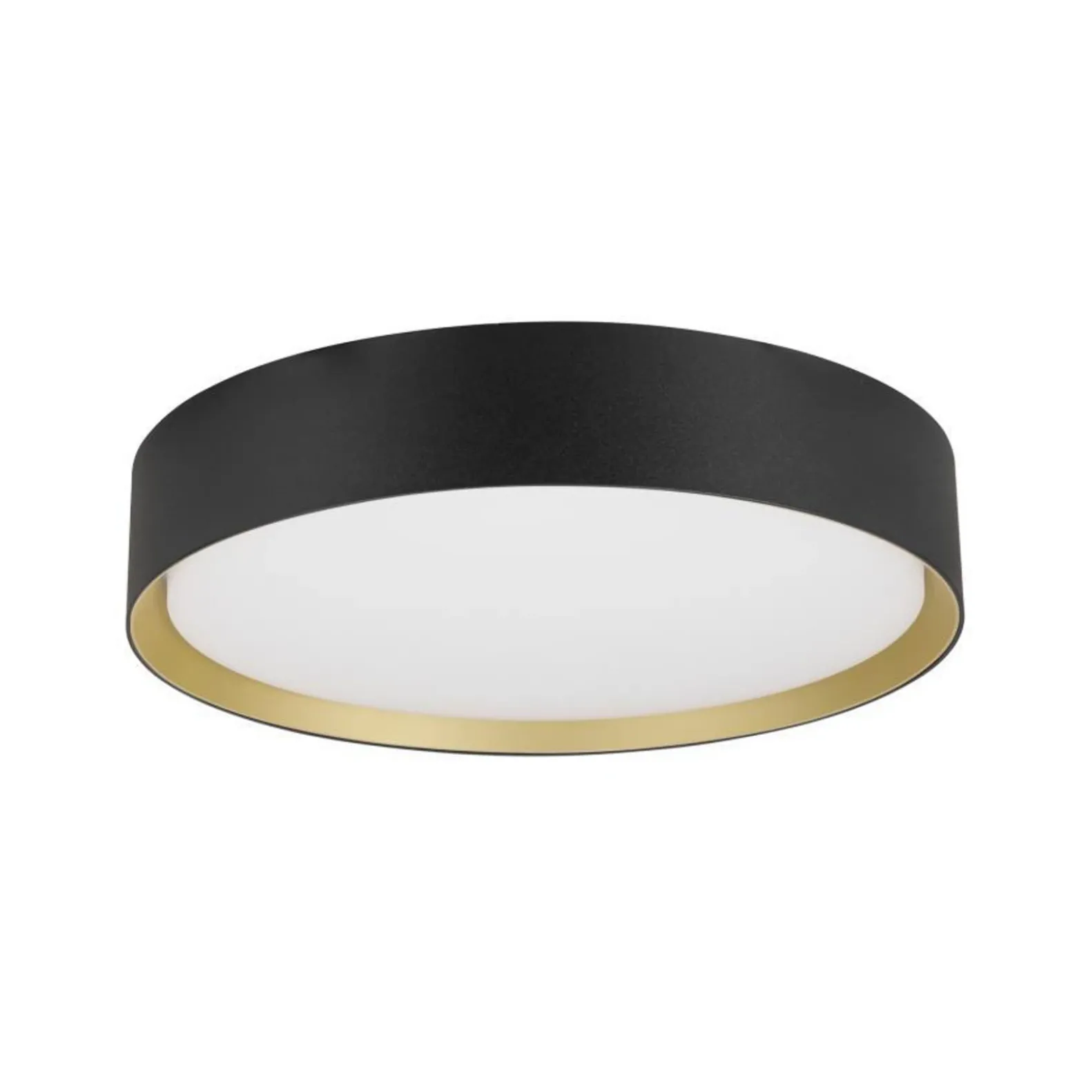 SLV Lámpara LED de techo Decona, Ø 30 cm, negro/dorado