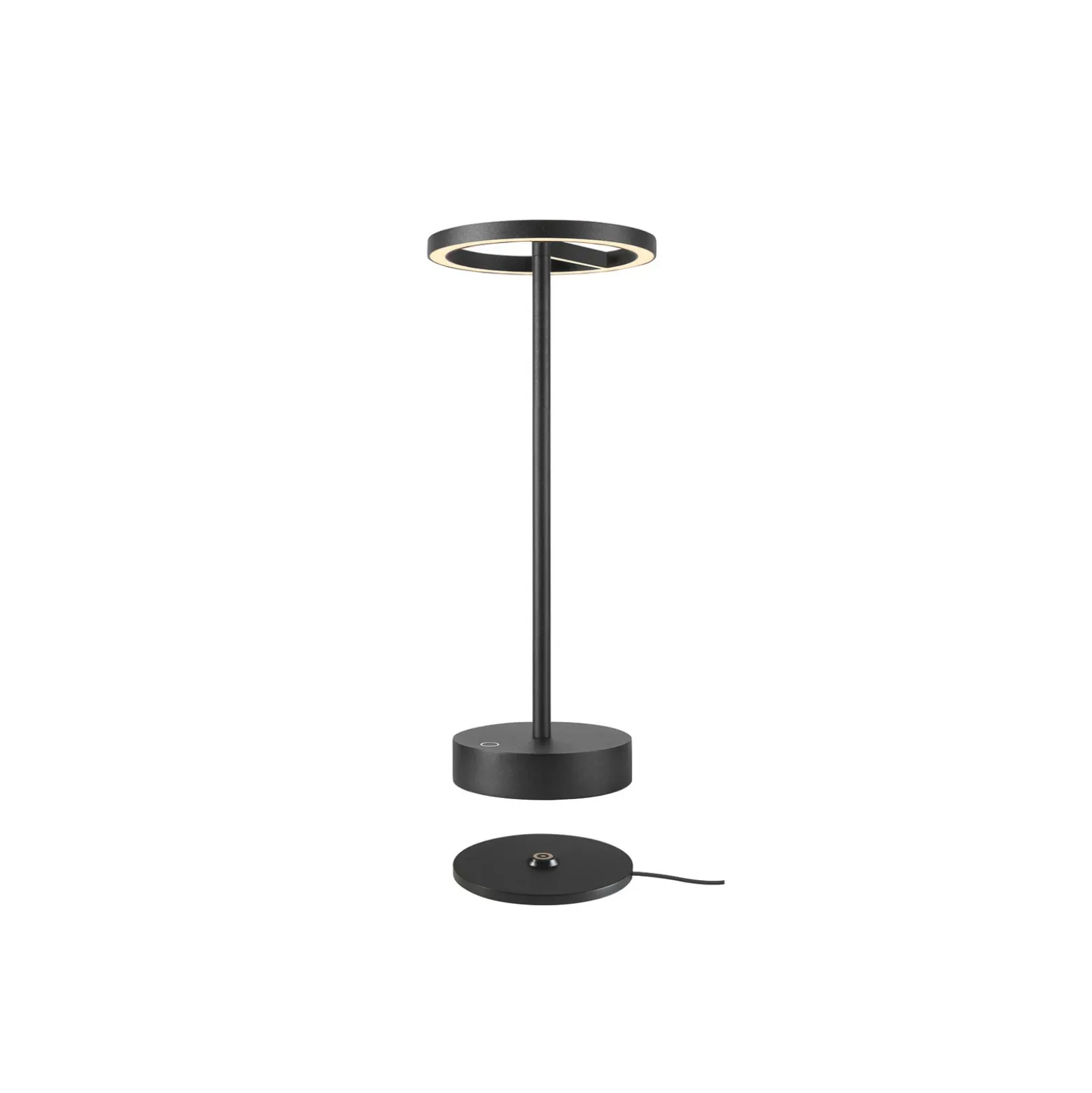SLV Lámpara LED recargable Vinolina One, negra, 2.700 K, altura 33 cm