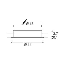 SLV Occuldas 14 lámpara empotrable LED, blanco, aluminio, Ø 14 cm