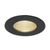 SLV Patta-I Lámpara empotrable LED, redonda, negro mate