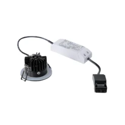 SLV Patta-I Lámpara empotrable LED, redonda, negro mate