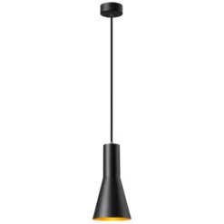 SLV Phelia lámpara colgante negro/oro, Ø 13 cm