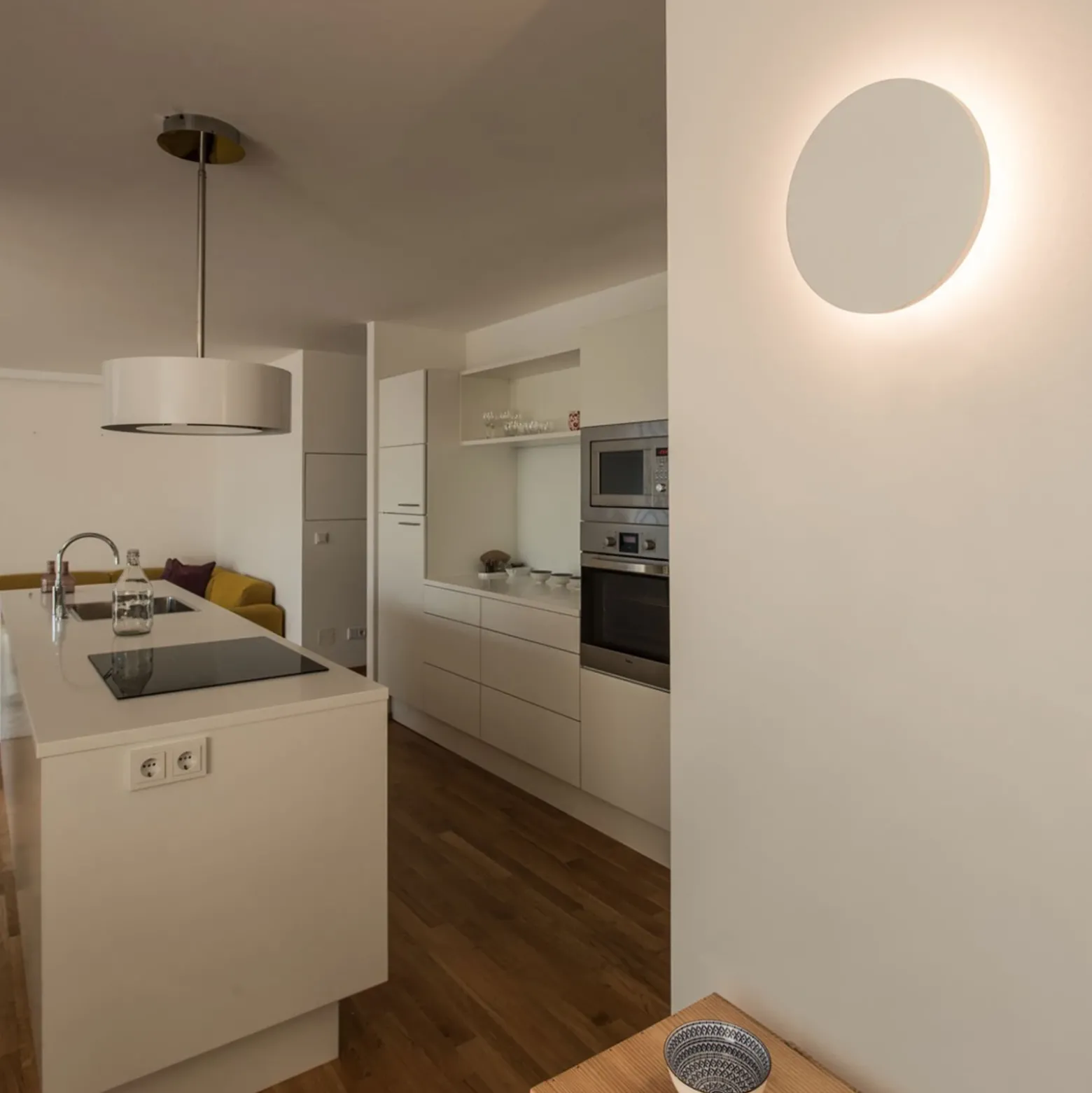 SLV Plastra Aplique de pared LED de escayola, redondo