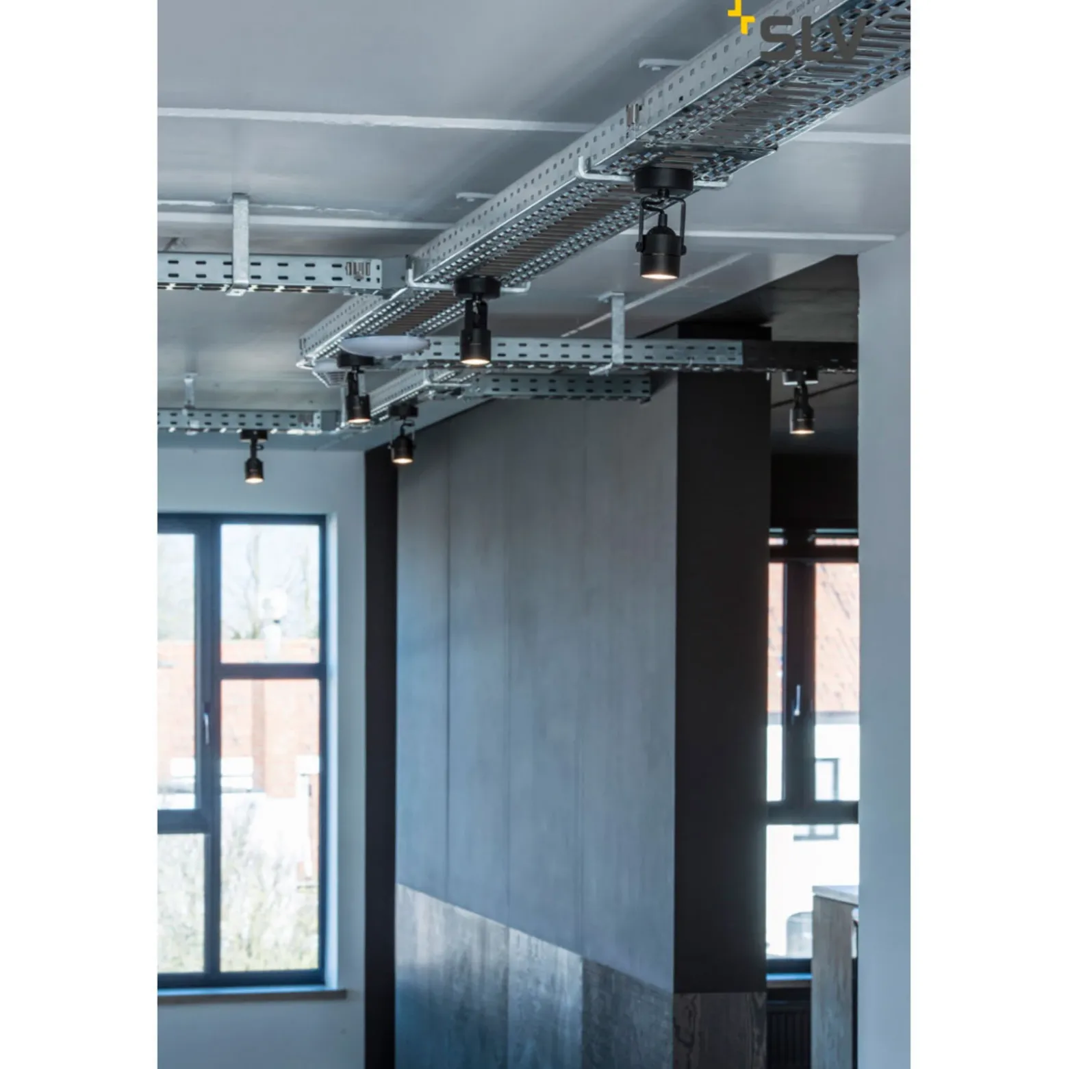 SLV Spot 79 Foco de techo 1fl. 230V negro