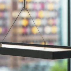 SLV Worklight Lámpara colgante LED de oficina, negra