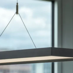 SLV Worklight Lámpara colgante LED de oficina, negra