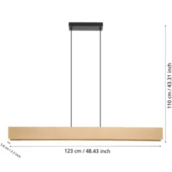 Smart ZIG Lámpara colgante LED Anchorena-Z, longitud 123 cm, RGB, CCT