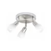 Sofia downlight de techo, hierro/cromo/blanco, Ø 20 cm, 3 luces.