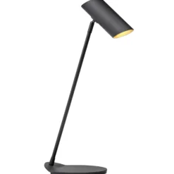 Sofisticada lámpara de mesa Hester, negra