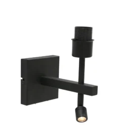 Stang aplique de pared, brazo de lectura LED, mimbre natural
