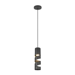 Stream lámpara colgante, negro, Ø 8 cm, metal, GU10
