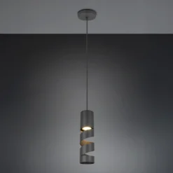 Stream lámpara colgante, negro, Ø 8 cm, metal, GU10