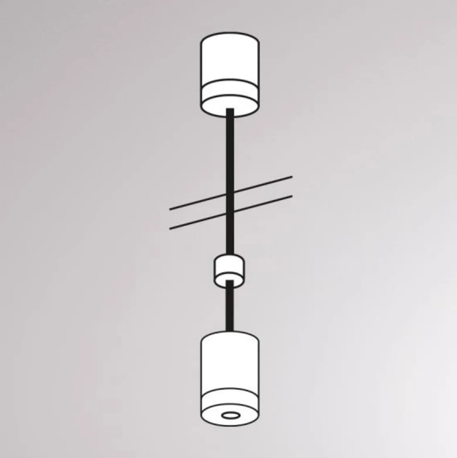 Suspensión para carril Volare, 100 cm, blanco
