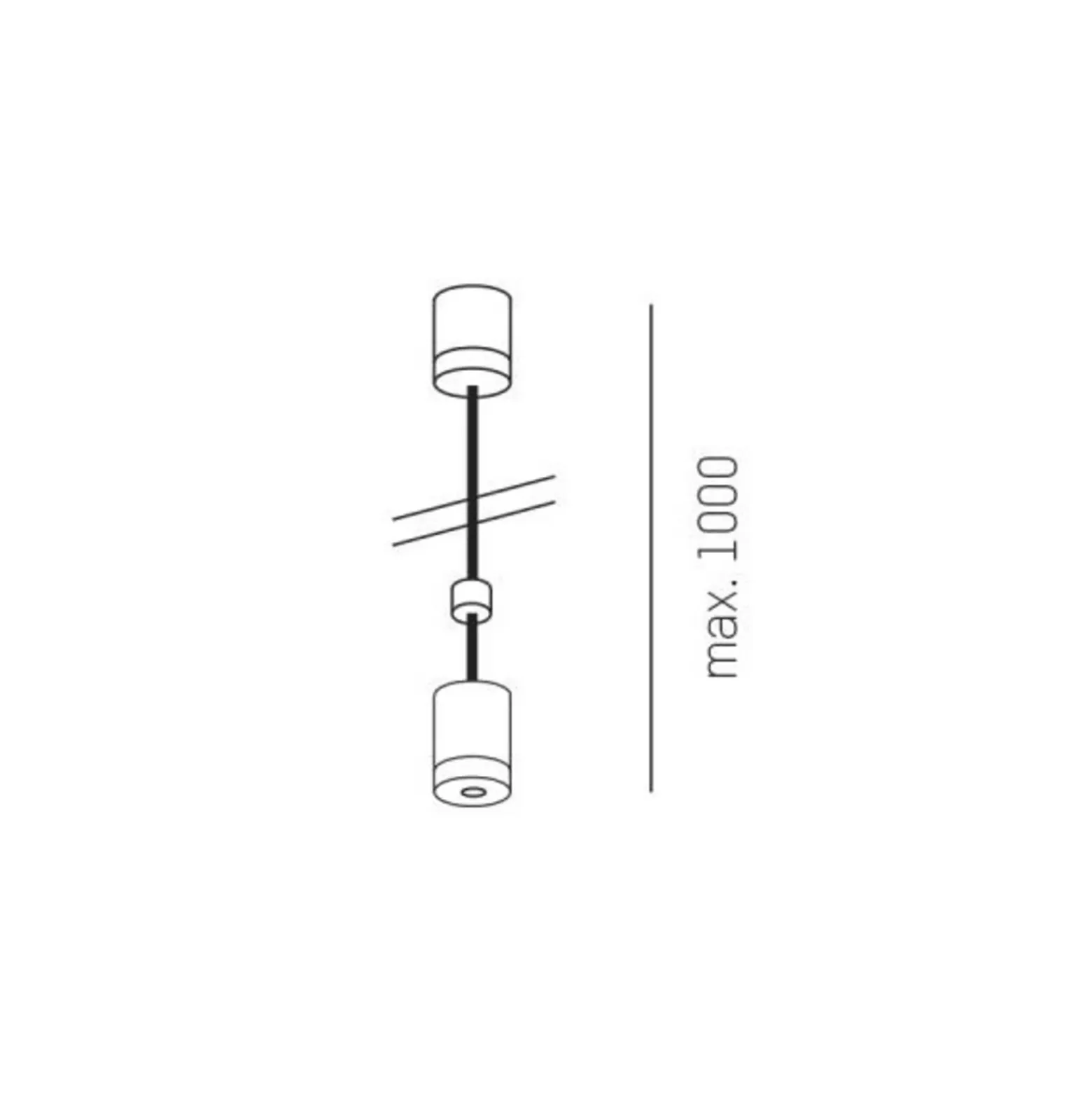 Suspensión para carril Volare, 100 cm, blanco