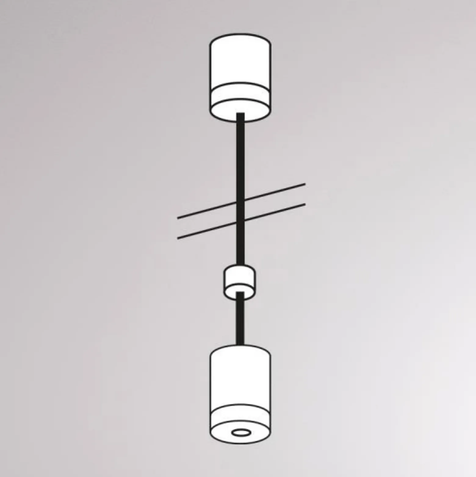 Suspensión para carril Volare, 100 cm, negro