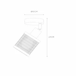 Tagalo downlight de techo de bambú, 1 luz