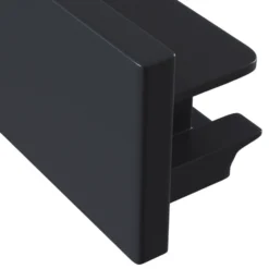 Tapa final Track, riel monofásico, negro