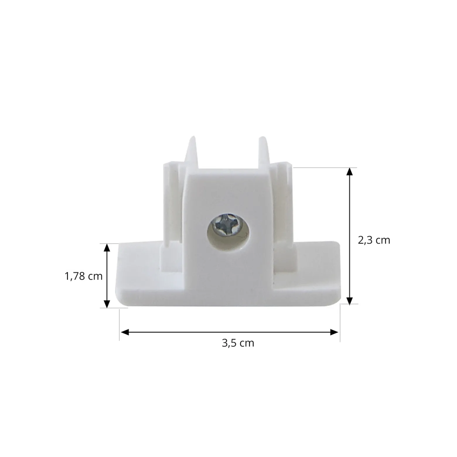 Tapa Lindby Linaro, blanca, tornillo, sistema de riel monofásico