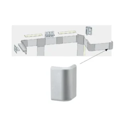 Tapa terminal p. sistema de tiras LED Duo Profil