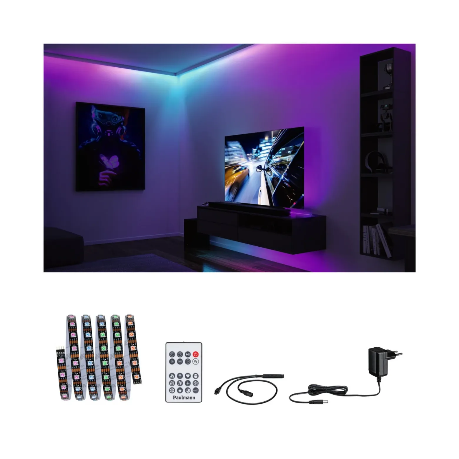Tira LED EntertainLED de Paulmann, RGB, Set, 1,5m