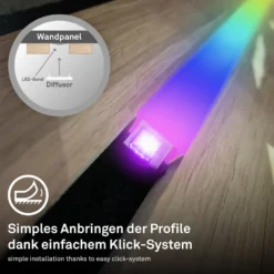 Tira LED Pimp your panel, juego de extensión, RGBW, longitud 2,6 m