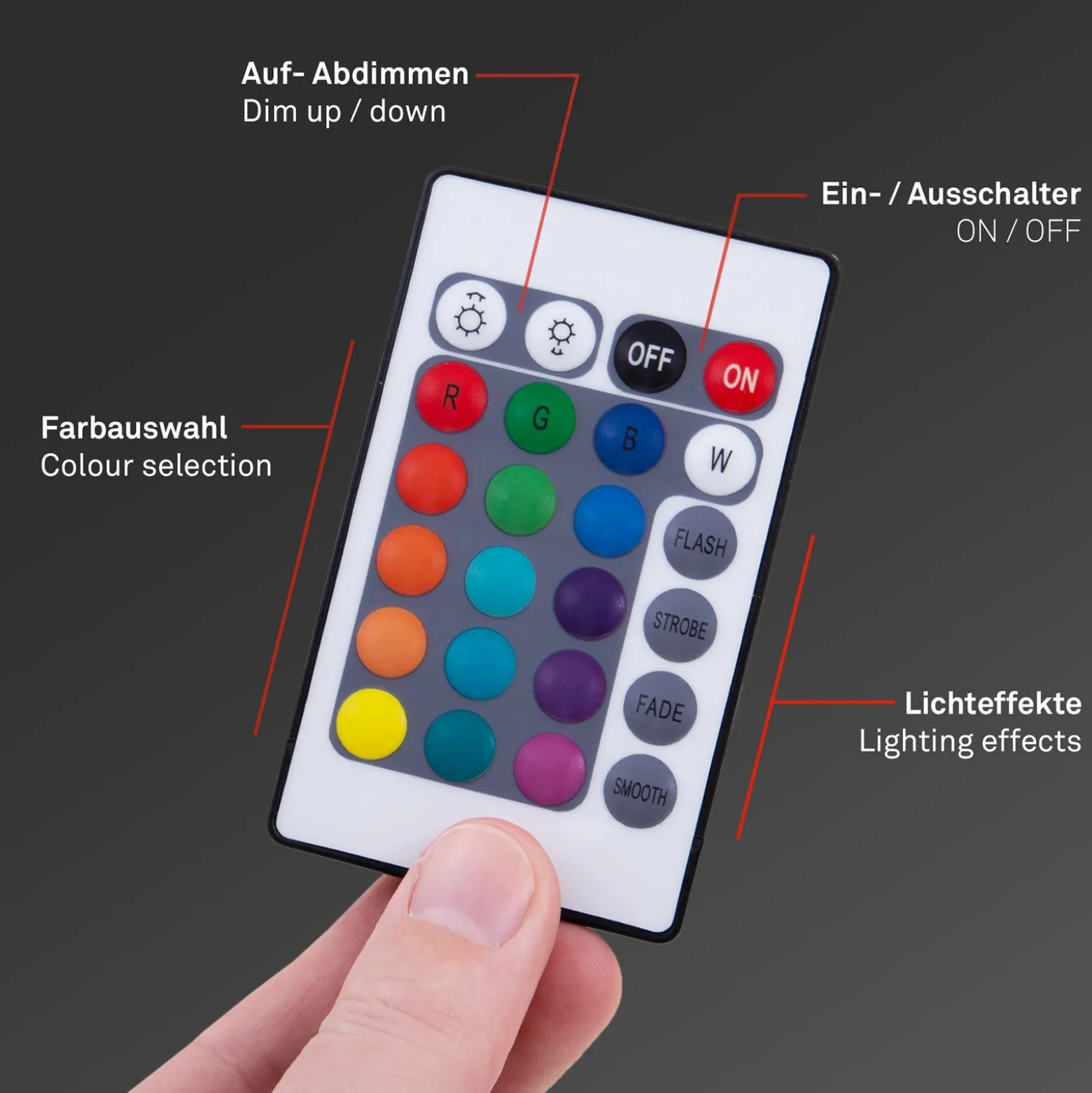 Tira LED RGB WiFi, 500cm, con control remoto