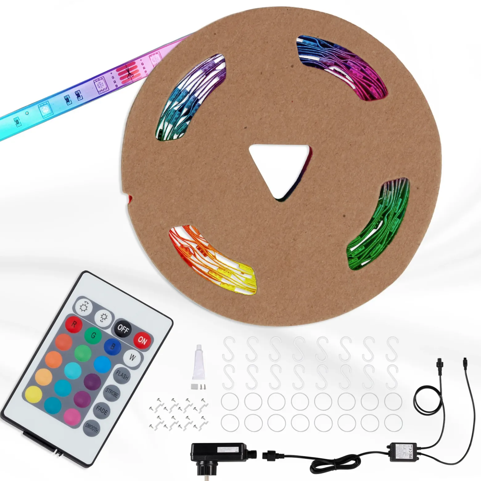 Tira LED Superline, control remoto, 10m, RGB, IP44