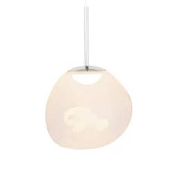 Tom Dixon, lámpara colgante LED Melt, Ø 28 cm, color ópalo/plateado