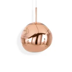 Tom Dixon Lámpara colgante LED Melt Mini, Ø 28 cm, cobre