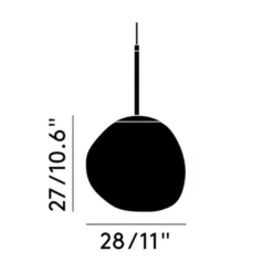Tom Dixon Lámpara colgante LED Melt Mini, Ø 28 cm, cobre