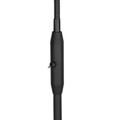 Tommy lámpara de pie, negro/oro, altura 130 cm, metal/tejido