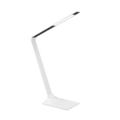Travis Lámpara de mesa LED, blanca, CCT, atenuable, táctil, USB