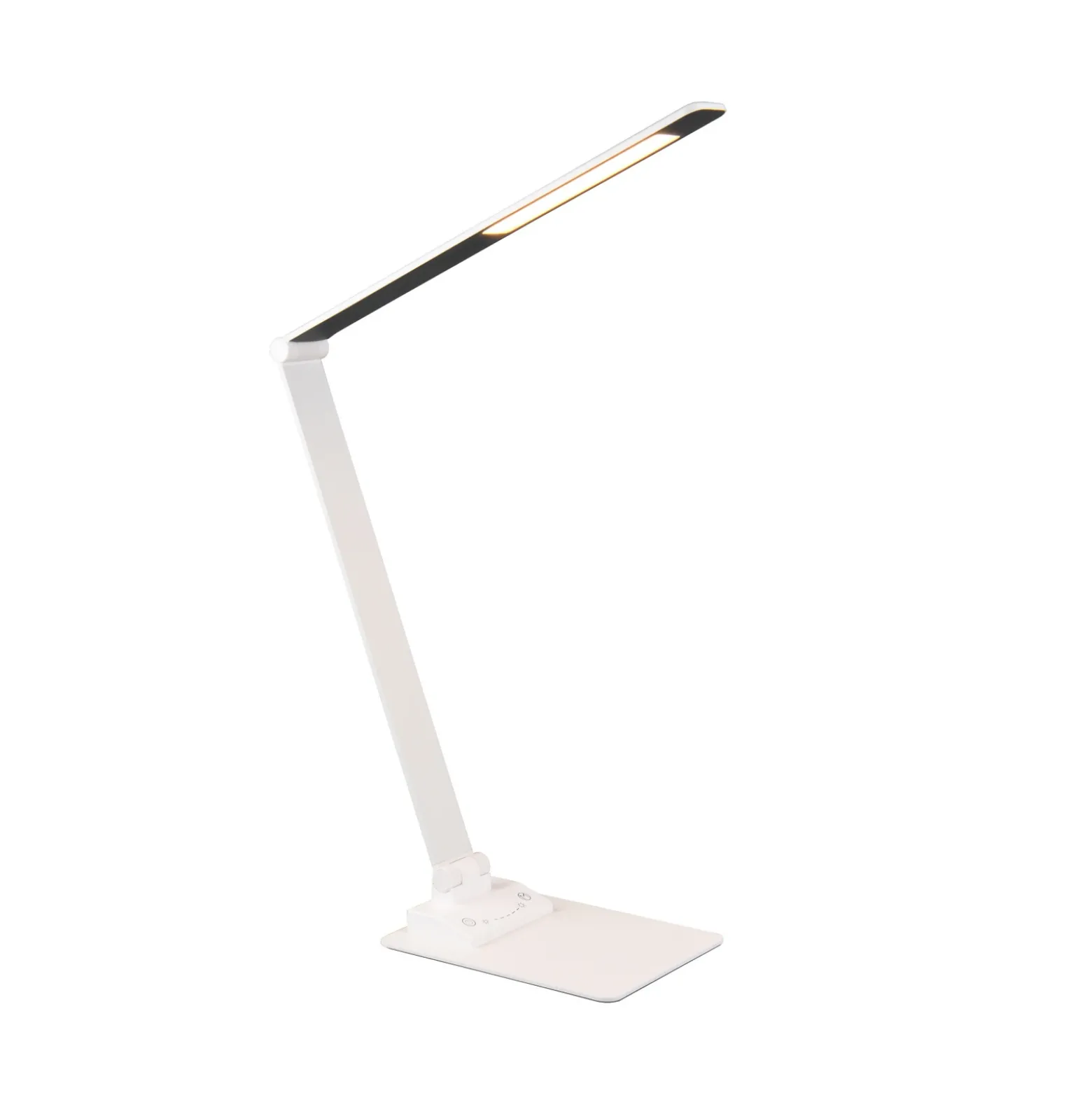 Travis Lámpara de mesa LED, blanca, CCT, atenuable, táctil, USB