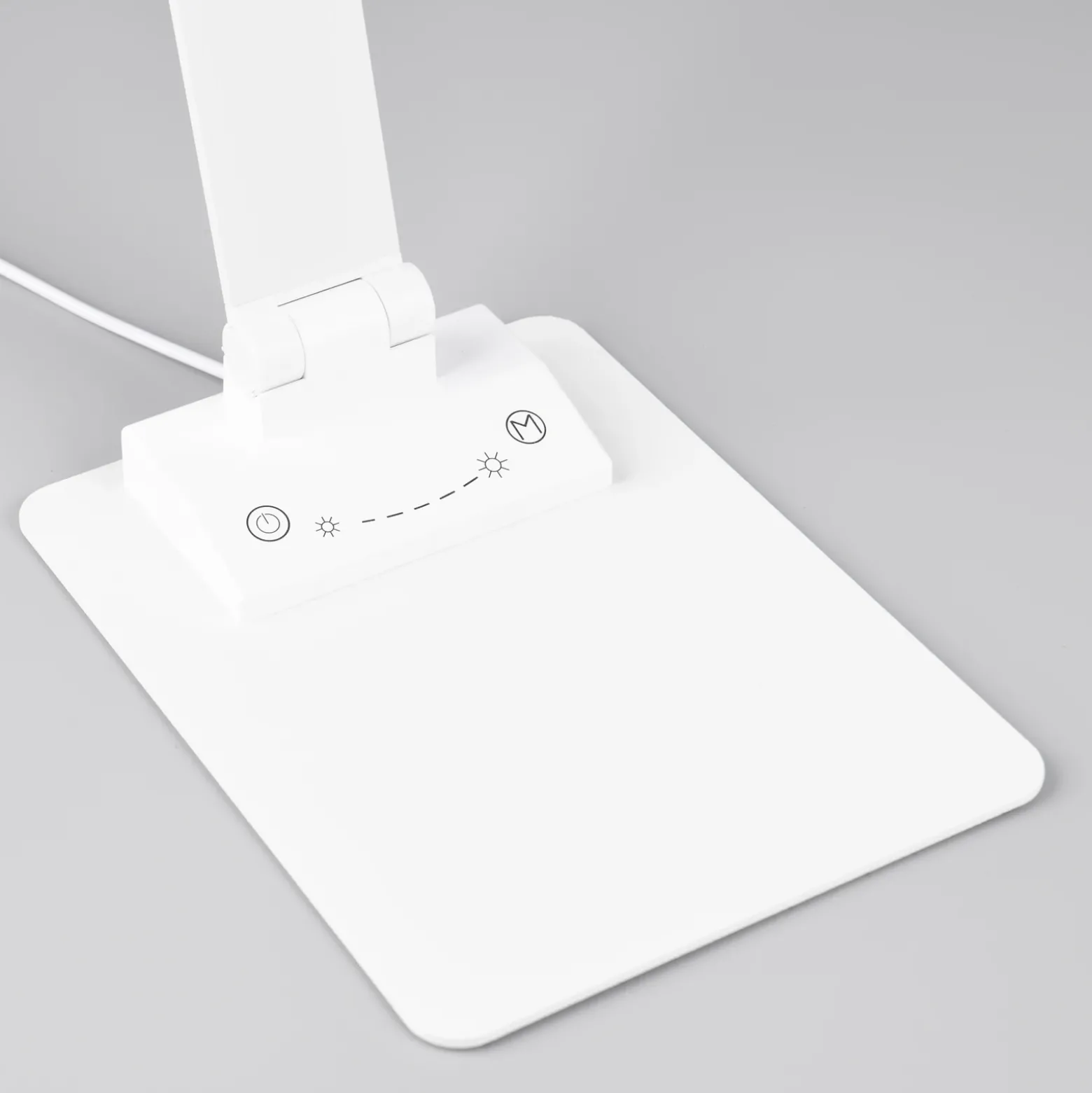 Travis Lámpara de mesa LED, blanca, CCT, atenuable, táctil, USB