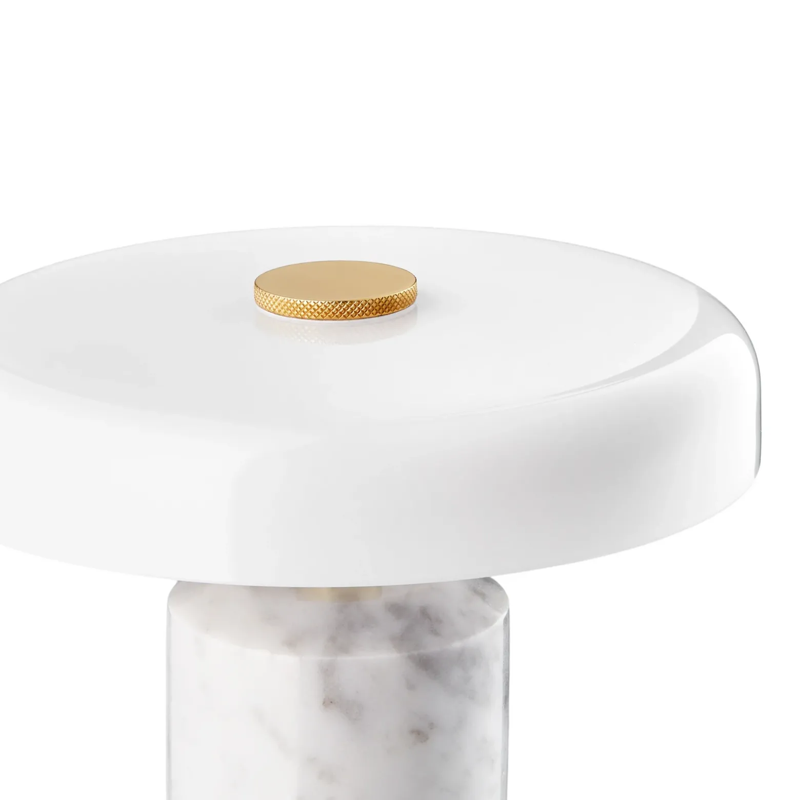 Trip LED lámpara de mesa recargable, blanco / blanco, mármol, vidrio, IP44