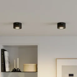 Tubo tubular LED downlight, negro