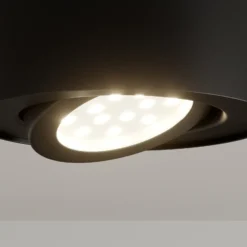Tubo tubular LED downlight, negro