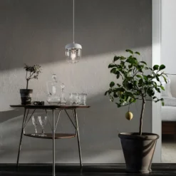 UMAGE Acorn lámpara colgante blanco/acero, 1 luz