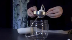 UMAGE Acorn lámpara colgante blanco/acero, 1 luz