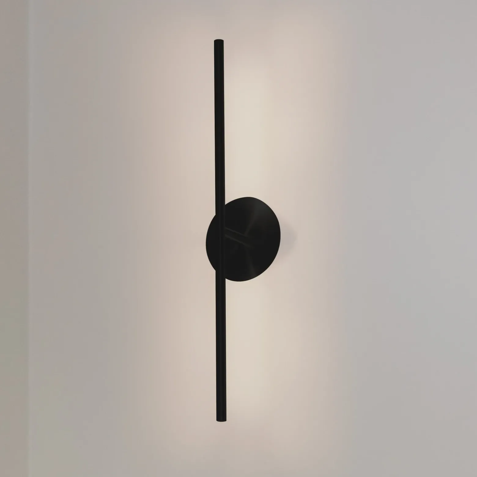 UMAGE Aplique de pared LED Omni, negro, longitud 74 cm