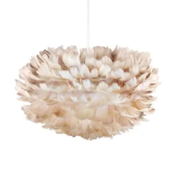 UMAGE Eos mini lámpara colgante plumas marrones
