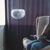 UMAGE Eos mini lámpara mesa celeste trípode blanco