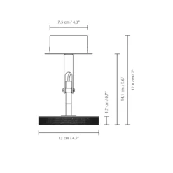 UMAGE foco LED Asteria Spot, Ø 12 cm, latonado