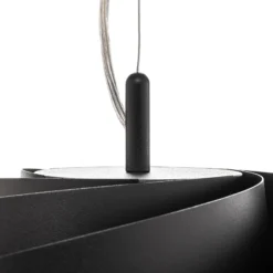 Vento lámpara colgante, negro, Ø 40 cm, metal, E27