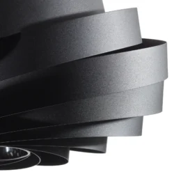 Vento lámpara colgante, negro, Ø 60 cm, metal, E27